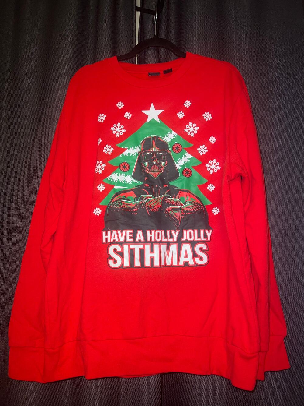 Ugly Christmas Sweater Xmas Sweatshirt Crewneck Size XL Star Wars